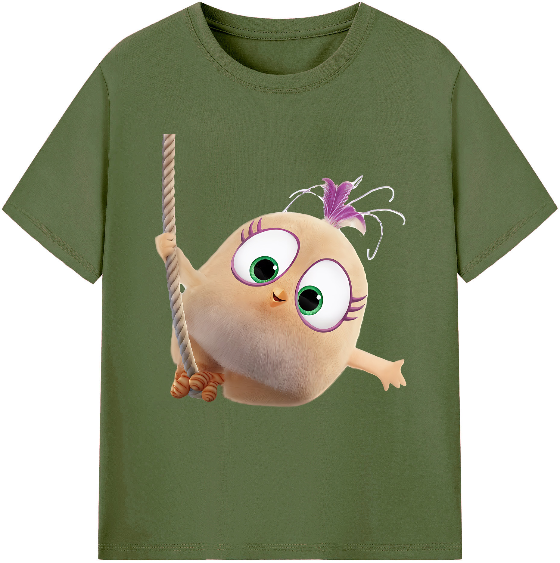 （画像用） Angry Birds アングリーバード 綿100％半袖Tシャツ（フロントプリント）